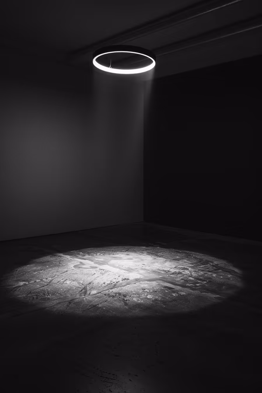 Ein Lichtstrahl im Dunkeln